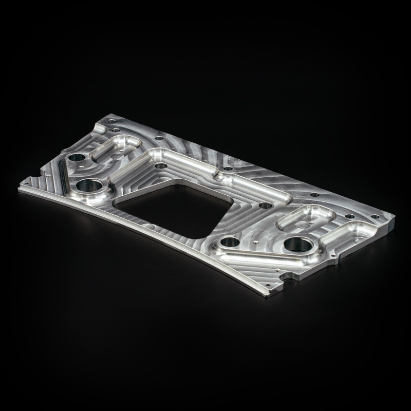 Complex machine milled part cut by conventional 3 axis machine